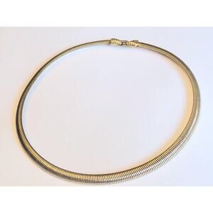 Vintage Napier Classic Timeless Statement Collar Necklace Minimalist Gold Plate